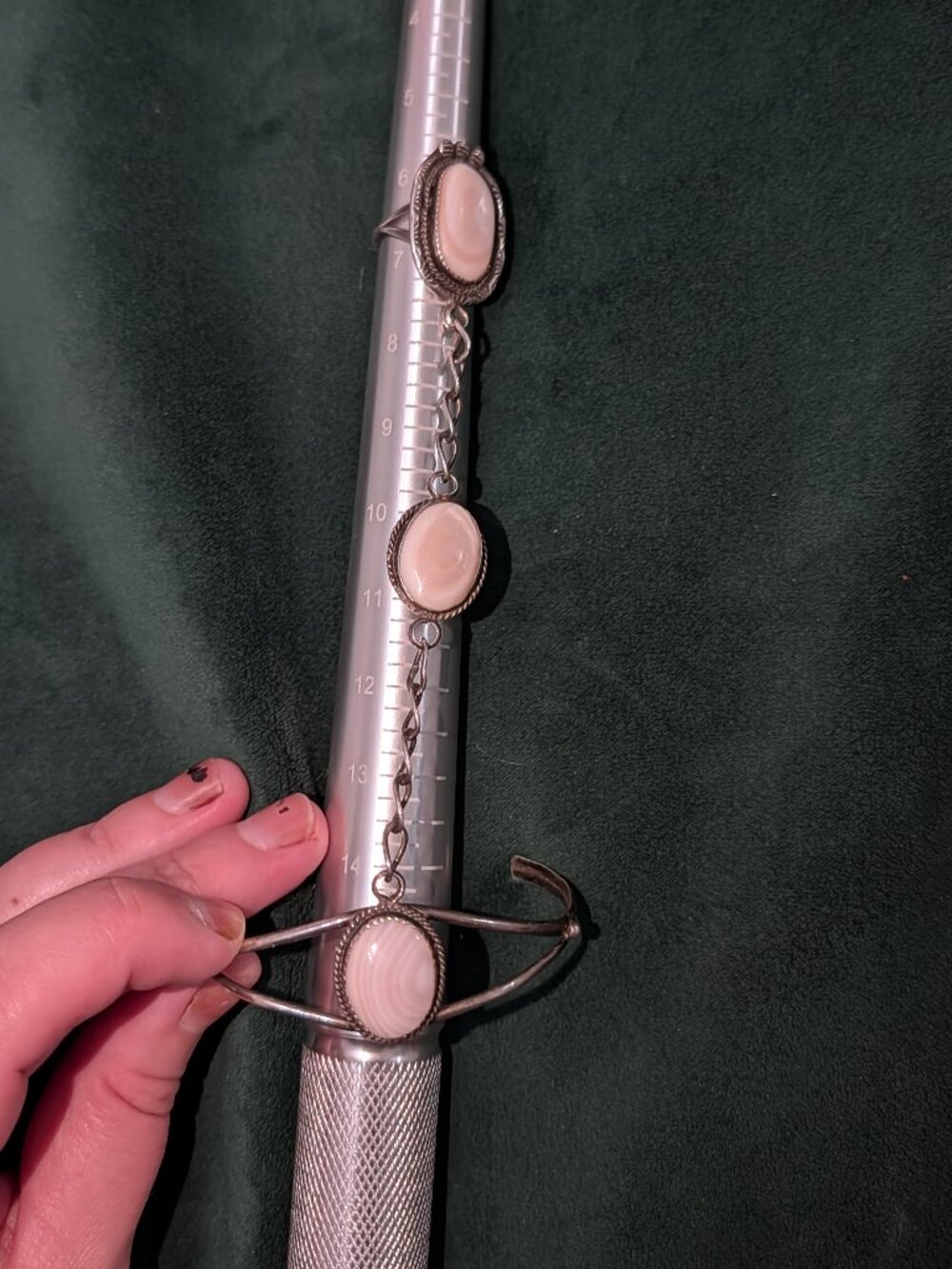 Pink mop slave bracelet